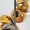 Ripoll ceiling light, globe light gold, clear, 4-light sources