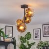 Ripoll ceiling light, globe light gold, clear, 4-light sources