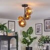 Ripoll ceiling light, globe light gold, clear, 4-light sources