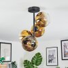 Ripoll ceiling light, globe light gold, clear, 4-light sources