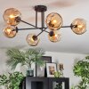 Ripoll ceiling light, globe light Amber, 6-light sources