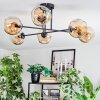 Ripoll ceiling light, globe light Amber, 6-light sources