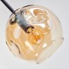 Ripoll ceiling light, globe light Amber, 6-light sources