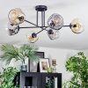 Ripoll ceiling light, globe light Amber, clear, Smoke-coloured, 6-light sources