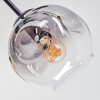 Ripoll ceiling light, globe light Amber, clear, Smoke-coloured, 6-light sources