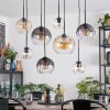 Koyoto hanging light, globe light, pendant light Amber, clear, Smoke-coloured, 8-light sources