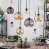 Koyoto hanging light, globe light, pendant light Amber, clear, Smoke-coloured, 8-light sources