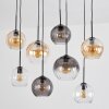 Koyoto hanging light, globe light, pendant light Amber, clear, Smoke-coloured, 8-light sources