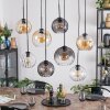 Koyoto hanging light, globe light, pendant light Amber, clear, Smoke-coloured, 8-light sources