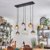 Koyoto hanging light, globe light, pendant light Amber, clear, Smoke-coloured, 6-light sources