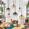 Koyoto hanging light, globe light, pendant light Amber, clear, Smoke-coloured, 6-light sources