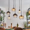 Koyoto hanging light, globe light, pendant light Amber, clear, Smoke-coloured, 6-light sources
