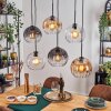 Koyoto hanging light, globe light, pendant light Amber, clear, Smoke-coloured, 6-light sources
