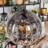 Koyoto hanging light, globe light, pendant light Amber, clear, Smoke-coloured, 6-light sources