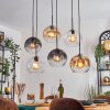 Koyoto hanging light, globe light, pendant light Amber, clear, Smoke-coloured, 6-light sources