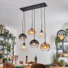 Koyoto hanging light, globe light, pendant light Amber, clear, Smoke-coloured, 6-light sources