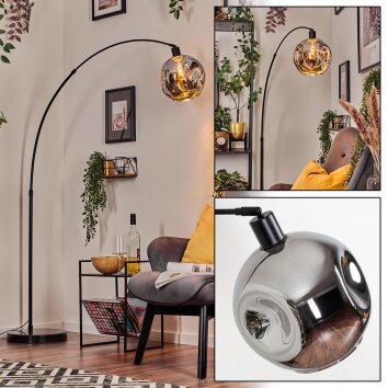 Ripoll globe light, floor lamp, Arch lamps black, 1-light source