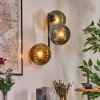 Koyoto globe light, wall light blue, gold, green, 3-light sources