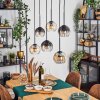 Koyoto hanging light, globe light, pendant light Amber, clear, Smoke-coloured, 6-light sources