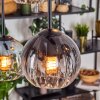 Koyoto hanging light, globe light, pendant light Amber, clear, Smoke-coloured, 6-light sources