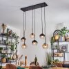Koyoto hanging light, globe light, pendant light Amber, clear, Smoke-coloured, 6-light sources