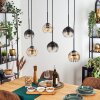 Koyoto hanging light, globe light, pendant light Amber, clear, Smoke-coloured, 6-light sources