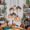 Koyoto hanging light, globe light, pendant light Amber, clear, Smoke-coloured, 6-light sources