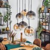 Koyoto hanging light, globe light, pendant light Amber, clear, Smoke-coloured, 6-light sources