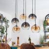 Koyoto hanging light, globe light, pendant light Amber, clear, Smoke-coloured, 6-light sources