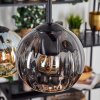 Koyoto hanging light, globe light, pendant light Amber, Smoke-coloured, 6-light sources