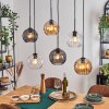 Koyoto hanging light, globe light, pendant light Amber, clear, Smoke-coloured, 6-light sources