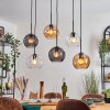 Koyoto hanging light, globe light, pendant light Amber, clear, Smoke-coloured, 6-light sources