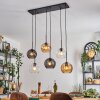 Koyoto hanging light, globe light, pendant light Amber, clear, Smoke-coloured, 6-light sources