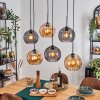 Koyoto hanging light, globe light, pendant light Amber, Smoke-coloured, 6-light sources