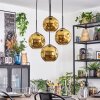 Ripoll hanging light, globe light, Cluster pendant lamp gold, 4-light sources
