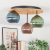 Koyoto ceiling light, globe light Ecru, black, 3-light sources