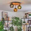 Ripoll ceiling light, globe light Ecru, black, 3-light sources