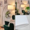 Soungou floor lamp, Arch lamps chrome, black, 1-light source, Fabric shade