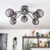 Koyoto ceiling light, globe light 85 cm Smoke-coloured, 8-light sources