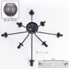 Koyoto ceiling light, globe light 85 cm Smoke-coloured, 8-light sources