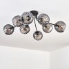Koyoto ceiling light, globe light 85 cm Smoke-coloured, 8-light sources