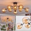 Koyoto ceiling light, globe light 85 cm Amber, 8-light sources