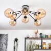 Koyoto ceiling light, globe light 85 cm Amber, 8-light sources