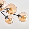 Koyoto ceiling light, globe light 85 cm Amber, 8-light sources