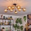 Koyoto ceiling light, globe light 85 cm Amber, 8-light sources