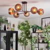 Koyoto ceiling light, globe light 78 cm coppery, 6-light sources
