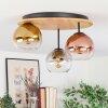 Koyoto ceiling light, globe light Ecru, black, 3-light sources