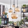 Koyoto hanging light, globe light, Cluster pendant lamp Amber, 4-light sources
