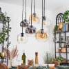 Ripoll hanging light, globe light, pendant light Amber, clear, Smoke-coloured, 6-light sources