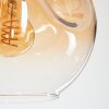 Ripoll hanging light, globe light, pendant light Amber, clear, Smoke-coloured, 6-light sources